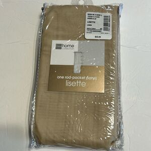 JCPenney Home Collection Lisette One Rod Pocket Panel Curtain Tan Nude 60 X 84